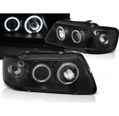 Faros Delanteros Angel Eyes Audi A3 8l 08.96-08.00 Angel Eyes Ccfl Negro