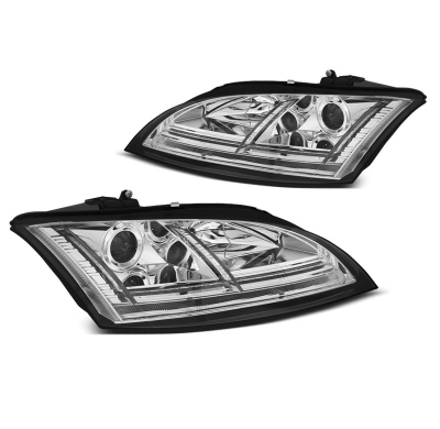 Faros Delanteros Xenon Luz Diurna Cromado Intermitente Dinamico Para Audi Tt 06-10 8j Con Afs