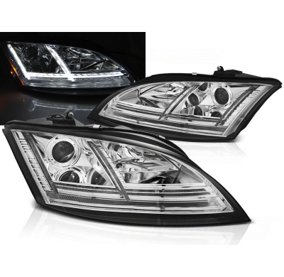 Faros Delanteros Xenon Luz Diurna Cromado Intermitente Dinamico Para Audi Tt 06-10 8j Con Afs