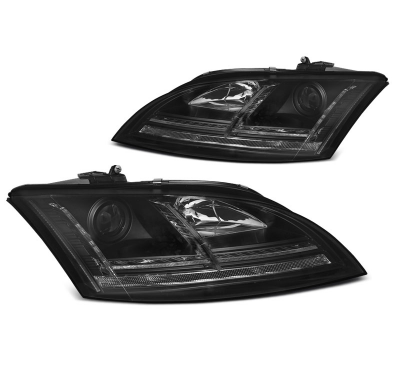 Faros Delanteros Xenon Luz Diurna Negro Intermitente Dinamico Para Audi Tt 06-10 8j Con Afs