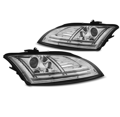 Faros Delanteros Xenon Luz Diurna Cromado Intermitente Dinamico Para Audi Tt 10-14 8j Con Afs