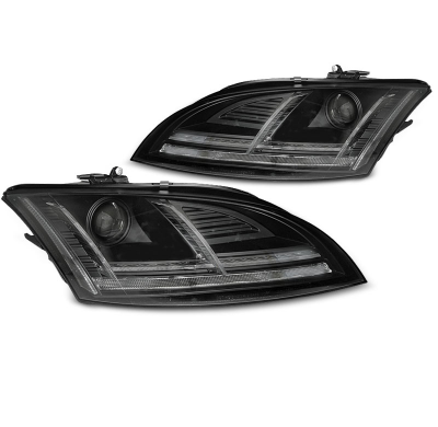 Faros Delanteros Xenon Luz Diurna Negro Intermitente Dinamico Para Audi Tt 10-14 8j Con Afs