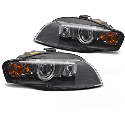 FAROS DE XENÓN NEGROS aptos para AUDI A4 B7 11.04-03.08