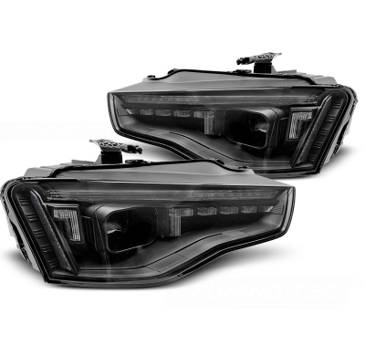 FAROS HALÓGENOS LED NEGROS SEQUENCIALES para AUDI A5 11-16