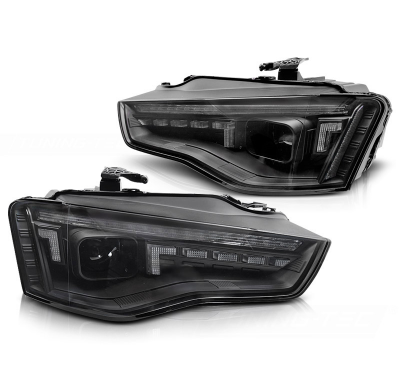 FAROS HALÓGENOS LED NEGROS SEQUENCIALES para AUDI A5 11-16