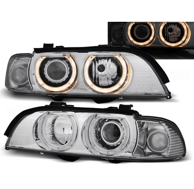Faros Delanteros Angel Eyes Bmw E39 09.95-06.03 Angel Eyes Xenon D2s/H7 Cromado