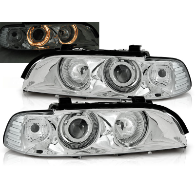 Faros Delanteros Angel Eyes Bmw E39 09.95-06.03 Cromados