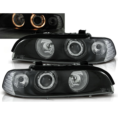 Faros Delanteros Angel Eyes Bmw E39 09.95-06.03 Fondo Negro