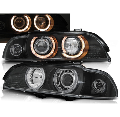 Faros Delanteros Angel Eyes Bmw E39 09.95-06.03 Angel Eyes H7/H7 Negro