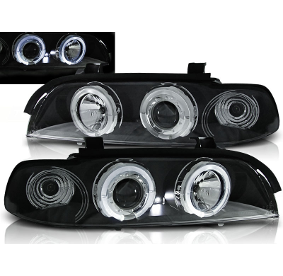 Faros Delanteros Angel Eyes Bmw E39 09.95-06.03 Fondo Negro