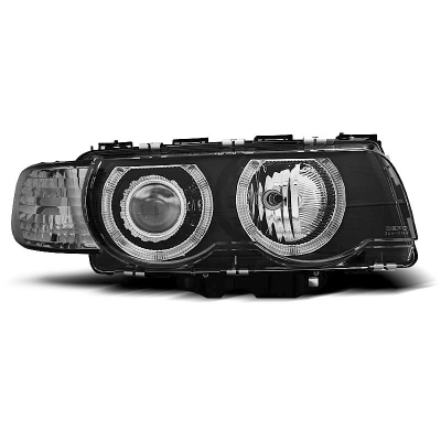 Faros Delanteros Angel Eyes Bmw E38 09.98-07.01 H7/H7 Fondo Negro