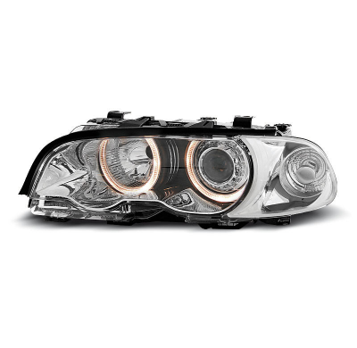Faros Delanteros Angel Eyes Bmw E46 04.99-08.01 Coupe Cabrio Angel Eyes Cromados