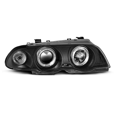 Faros Delanteros Angel Eyes Bmw E46 05.98-08.01 Fondo Negro