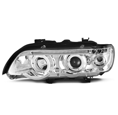 Faros Delanteros Angel Eyes Bmw X5 E53 09.99-10.03 Angel Eyes Cromados