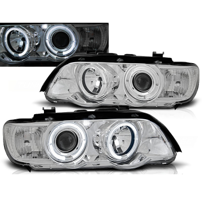 Faros Delanteros Angel Eyes Bmw X5 E53 09.99-10.03 Cromados