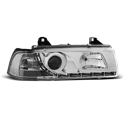 Faros Delanteros Luz Diurna Bmw E36 12.90-08.99 Cromados