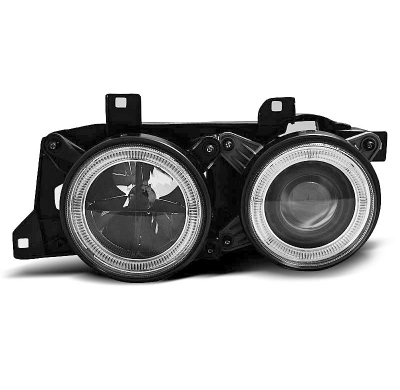 Faros Delanteros Angel Eyes Bmw E32/E34 Fondo Negro