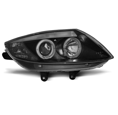 Faros Delanteros Angel Eyes Bmw Z4 E85 E86 02-08 Fondo Negro