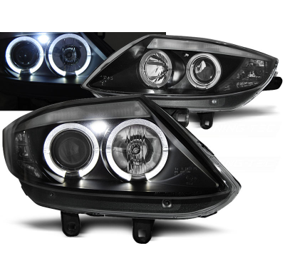 Faros Delanteros Angel Eyes Bmw Z4 E85 E86 02-08 Fondo Negro