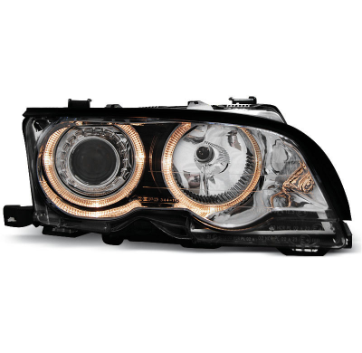 Faros Delanteros Angel Eyes Bmw E46 09.01-03.03 Coupe Cabrio Cromados