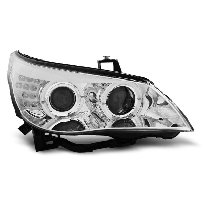Faros Delanteros Angel Eyes Bmw E60/E61 03-07 Cromado Led Indic.