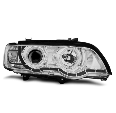 Faros Delanteros Angel Eyes Bmw X5 E53 09.99-10.03 Xenon Cromados