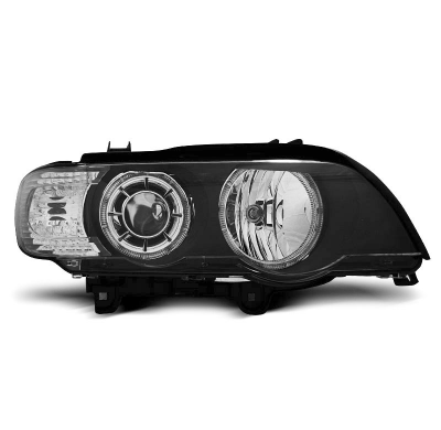 Faros Delanteros Angel Eyes Bmw X5 E53 09.99-10.03 Led Fondo Negro