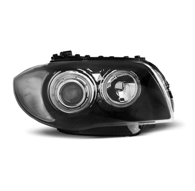 Faros Delanteros Angel Eyes Bmw 1 E87/E81 04-11 Negro