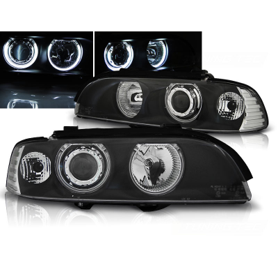 Faros Delanteros Angel Eyes Bmw E39 09.95-06.03 Fondo Negro Ccfl