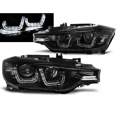 Faros Delanteros Luz Diurna Bmw F30/F31 10.11 - 05.15 Negro U-Led Bar