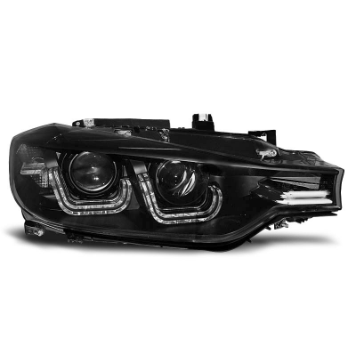 Bmw F30/F31 10.11 - 05.15 Faros Delanteros Luz Diurna Negro U-Led Bar Xenon