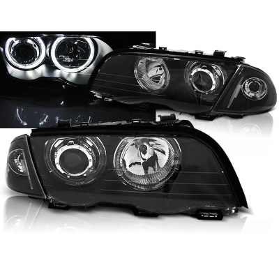 Faros Delanteros Angel Eyes Bmw E46 05.98-08.01 S/T Angel Eyes Led Negro