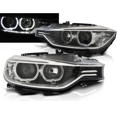 Faros Bmw F30/F31 10.11 - 05.15 Angel Eyes Negro R87