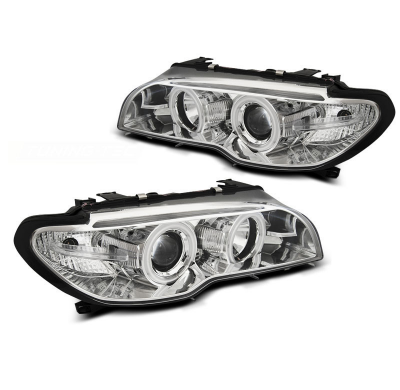 Faros Delanteros Angel Eyes Bmw E46 04.03-06 Coupe Cabrio Angel Eyes Ccfl Xenon Cromado