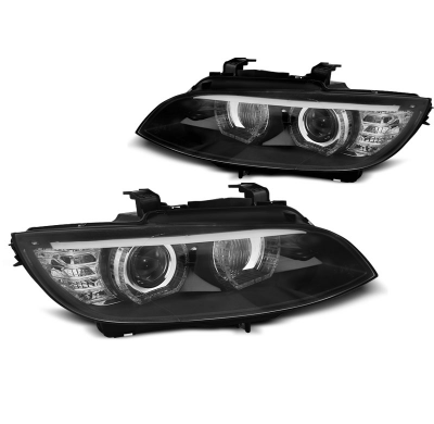 Faros Delanteros Bmw E92/E93 06-10 Angel Eyes Led Negro Xenon