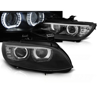 Faros Delanteros Bmw E92/E93 06-10 Angel Eyes Led Negro Xenon