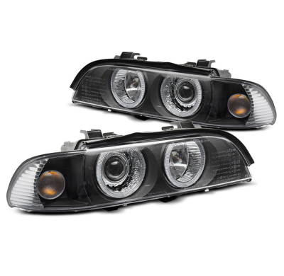 FAROS DE XENÓN ANGEL EYES NEGRO se adapta a BMW E39 LCI 00-03