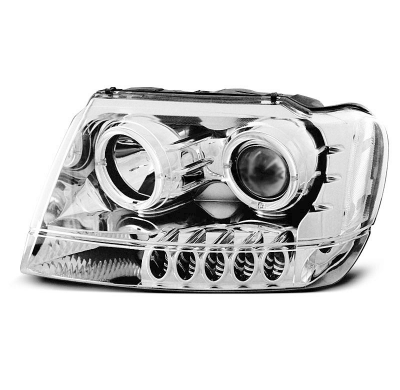 Faros Delanteros Angel Eyes Chrysler Jeep Grand Cherokee 99-05.05 Angel Eyes Cromados