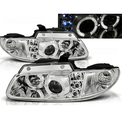 Faros Delanteros Angel Eyes Chrysler Voyager 96-02.01 Cromados