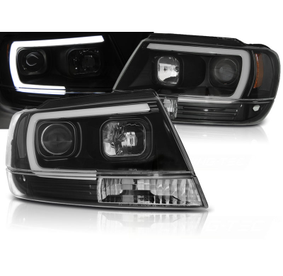 Faros Delanteros Chrysler Jeep Grand Cherokee 99-05.05 Tube Light Negro