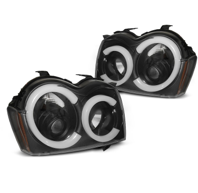 Faros Luz Diurna Chrysler Jeep Grand Cherokee 05-08 Negro Tube Light