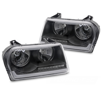FAROS DELANTEROS CHRYSLER 300 05-08 LUZ TUBO NEGRA