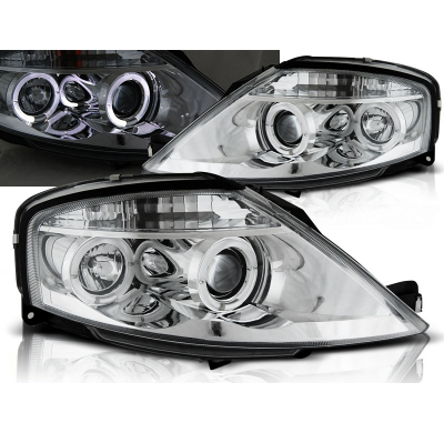 Faros Delanteros Angel Eyes Citroen C3 03.02-09 Cromados