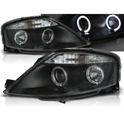 Faros Delanteros Angel Eyes Citroen C3 03.02-09 Fondo Negro