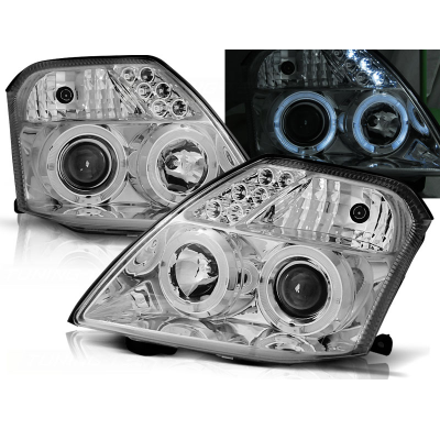 Faros Delanteros Angel Eyes Citroen C2 09.03-10 Cromados