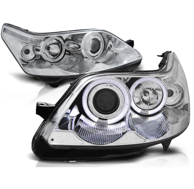 Faros Delanteros Citroen C4 04-10 Angel Eyes Chrome