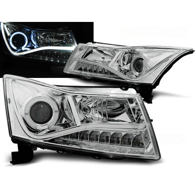 Faros Delanteros Luz Diurna Chevrolet Cruze 09-12 Cromados