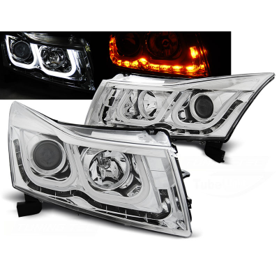 Faros Delanteros Luz Diurna  Chevrolet Cruze 09-12 Tube Light Cromado
