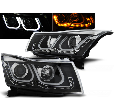Faros Delanteros Luz Diurna  Chevrolet Cruze 09-12 Tube Light Negro