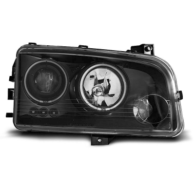 Faros Delanteros Angel Eyes Dodge Charger Lx 06-10 Angel Eyes Ccfl Negro